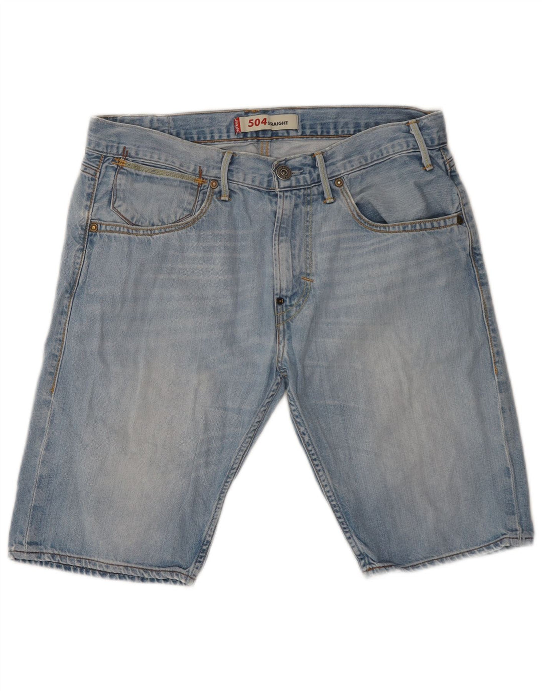 Levi's Mens 504 Shorts De Mezclilla W32 Algodón Azul Medio
