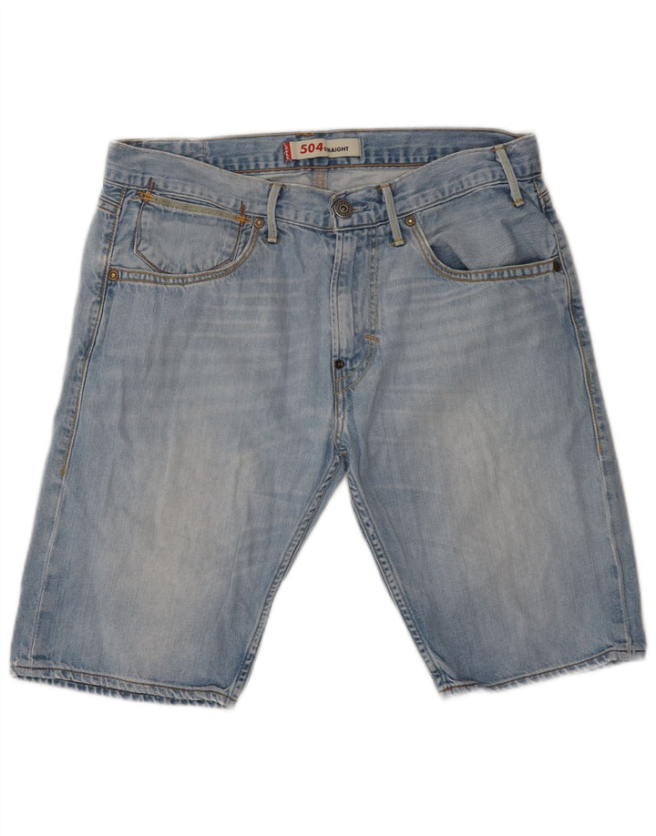 Levi's Mens 504 Shorts De Mezclilla W32 Algodón Azul Medio