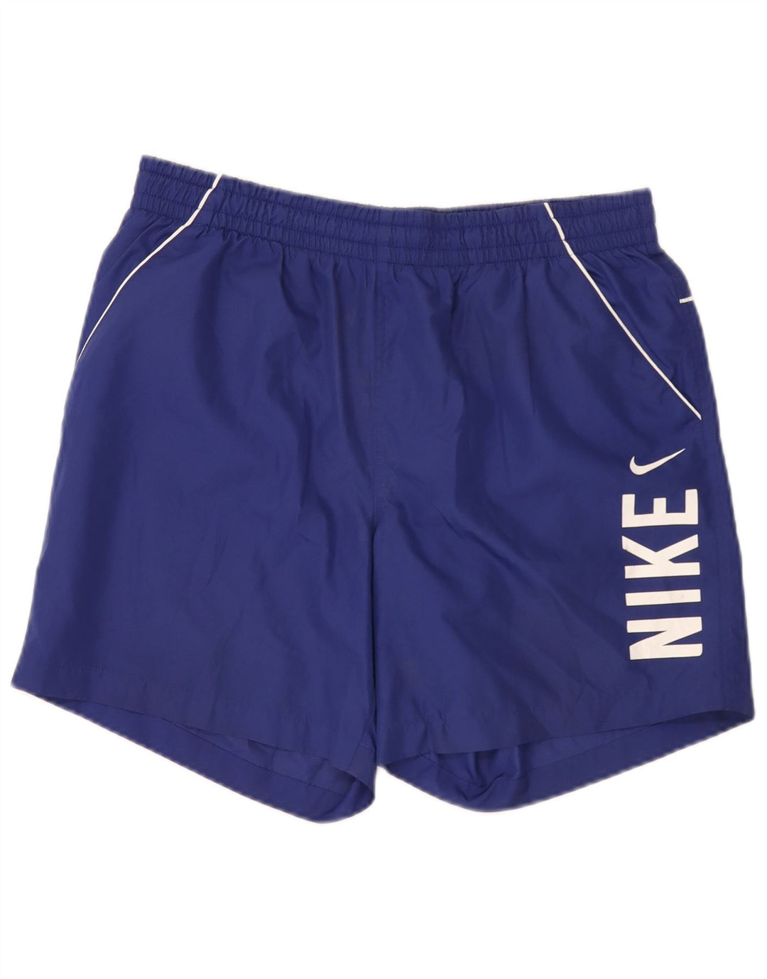 Nike - Pantalones cortos deportivos con gráficos para hombre, poliéster azul grande