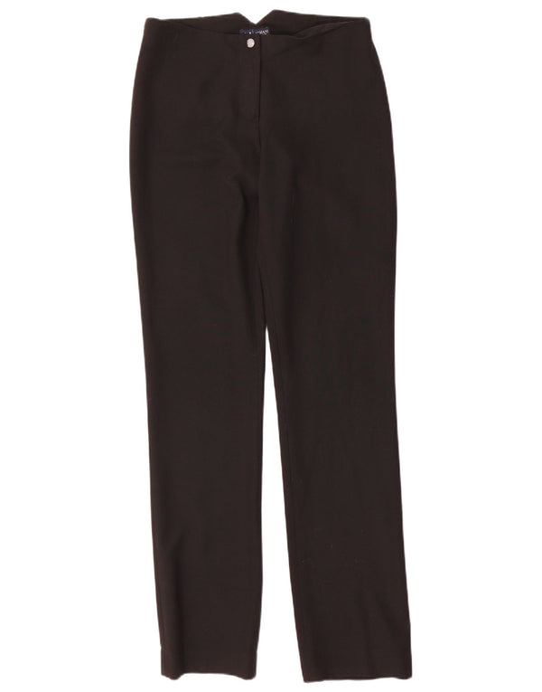 Armani Jeans Pantalones chinos rectos para mujer UK 10 Small W28 L32 Negro