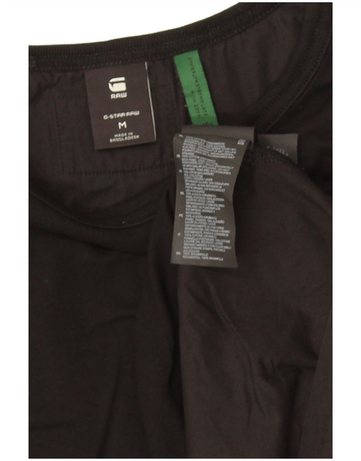 G-Star Mujer Oversize Top Manga Larga UK 44 Mediano Algodón Negro