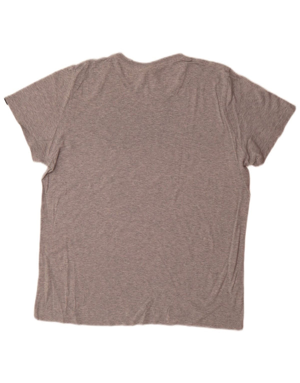 Adidas - Camiseta gráfica para hombre, talla pequeña, algodón gris