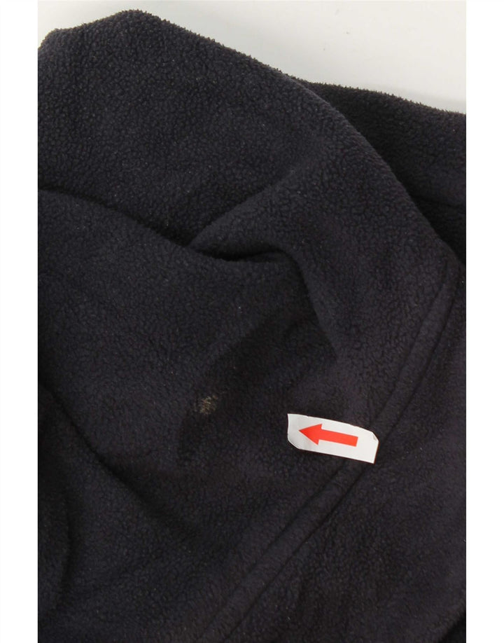 Zara Chaqueta de forro polar con capucha para mujer UK 44 Mediana Azul marino Poliéster