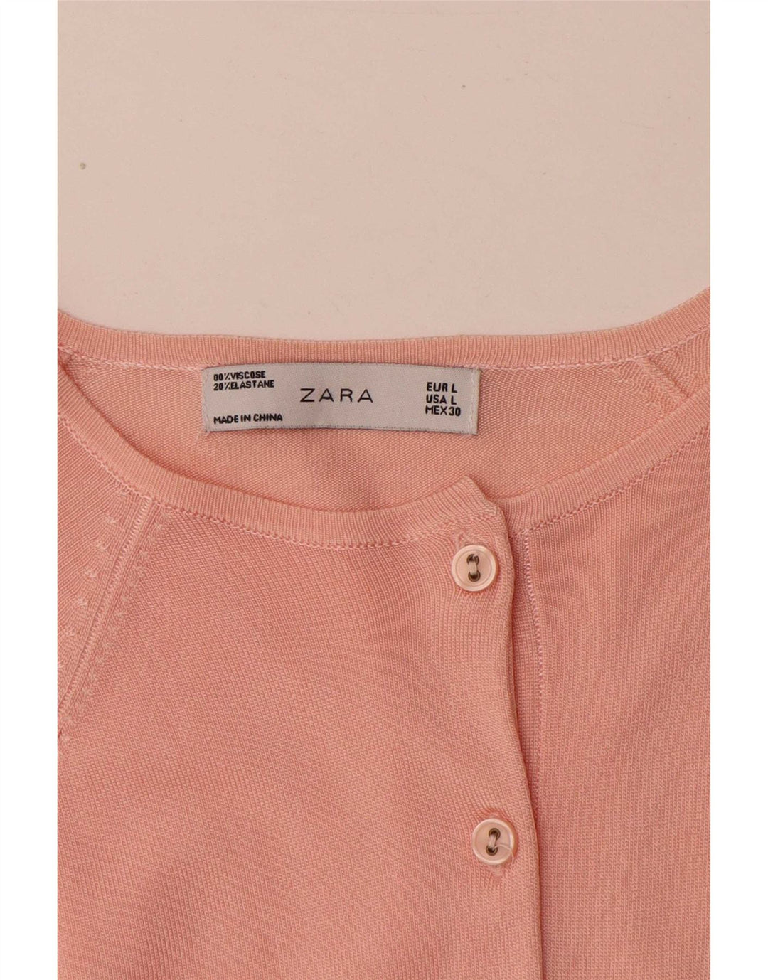 Zara Mujer Cárdigan Suéter UK 46 Grande Rosa