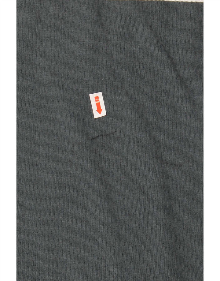 Massimo Dutti Jersey Cuello Redondo Hombre XL Gris Colorblock