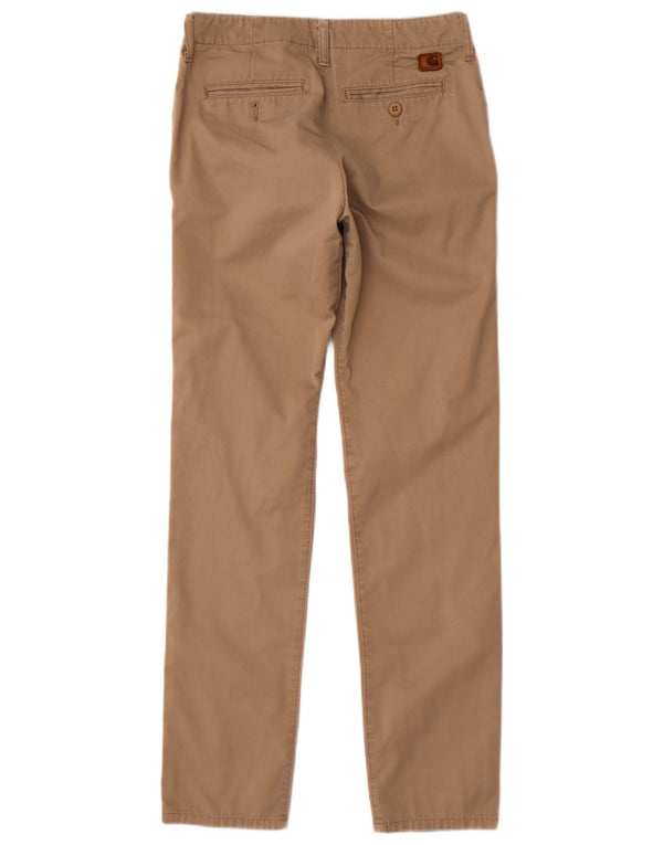 Carhartt Mens Slim Chino Pantalones W28 L32 Poliéster Beige