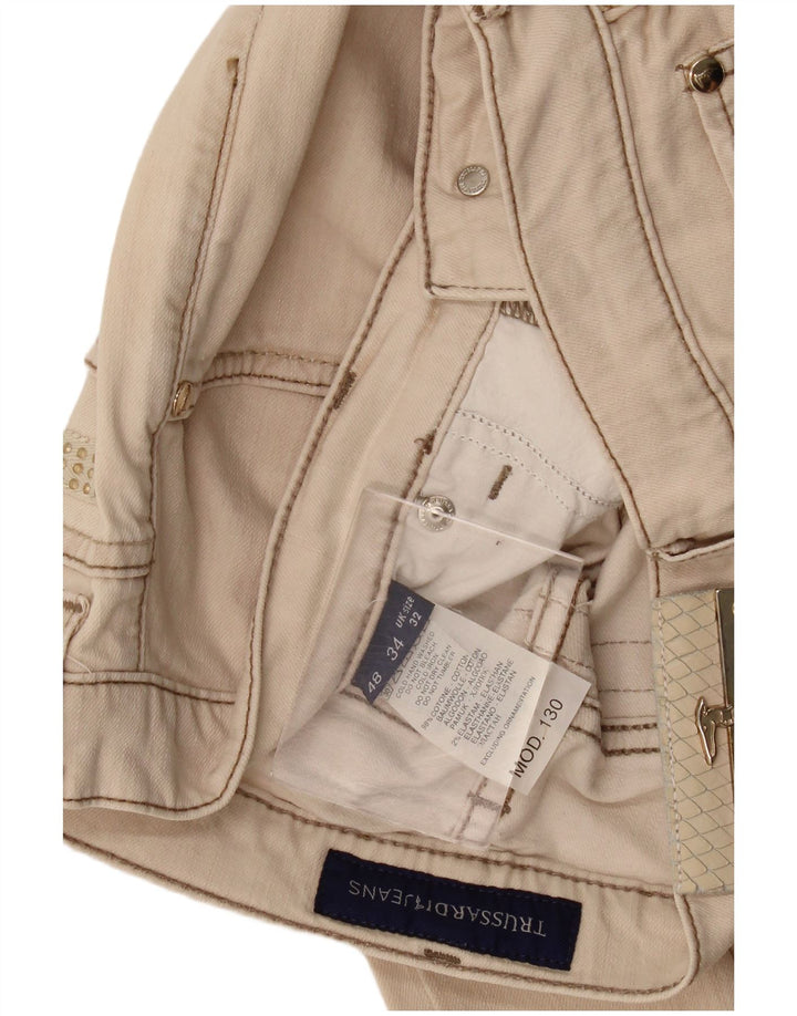 Vaqueros Trussardi Mujer Rectos W32 L32 Algodón Beige
