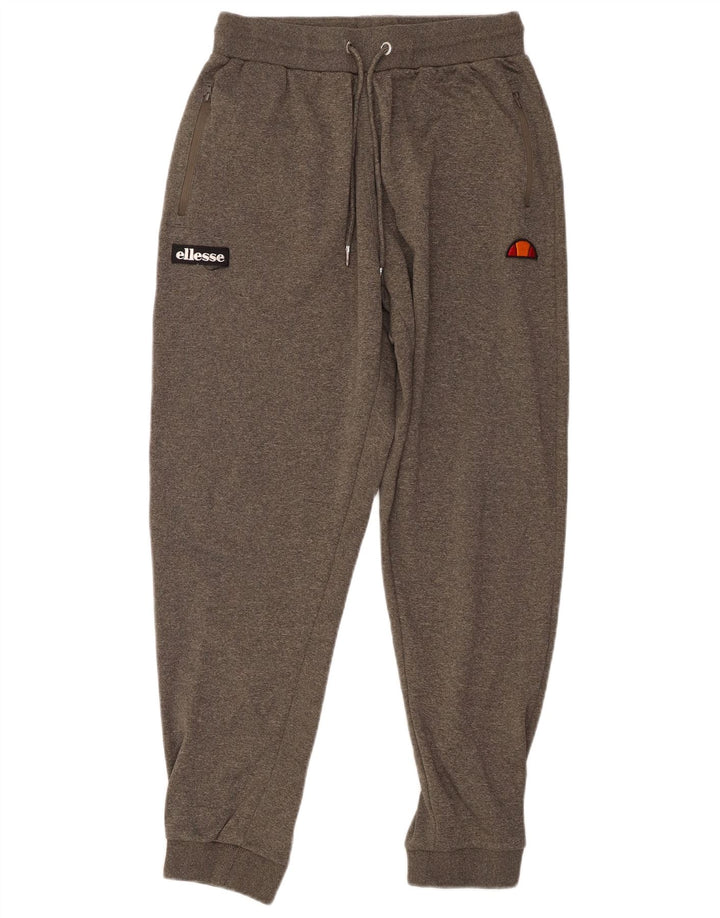 ELLESSE Pantalones de chándal para hombre Joggers Large Grey Moteado Poliéster