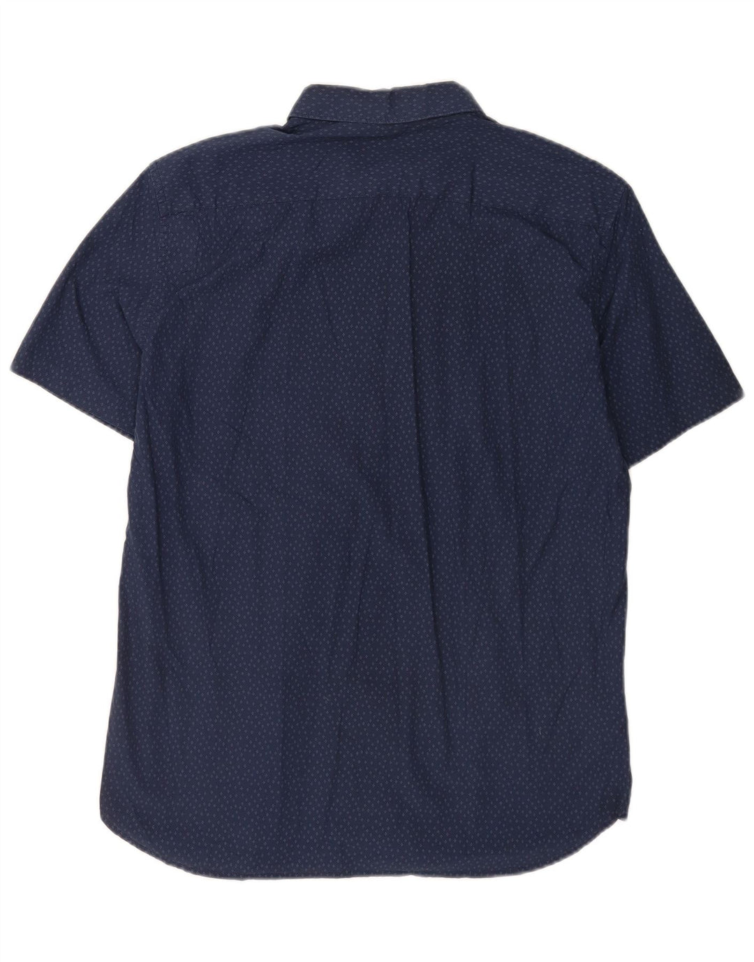 Camisa de manga corta para hombre French Connection de algodón moteado en azul marino grande