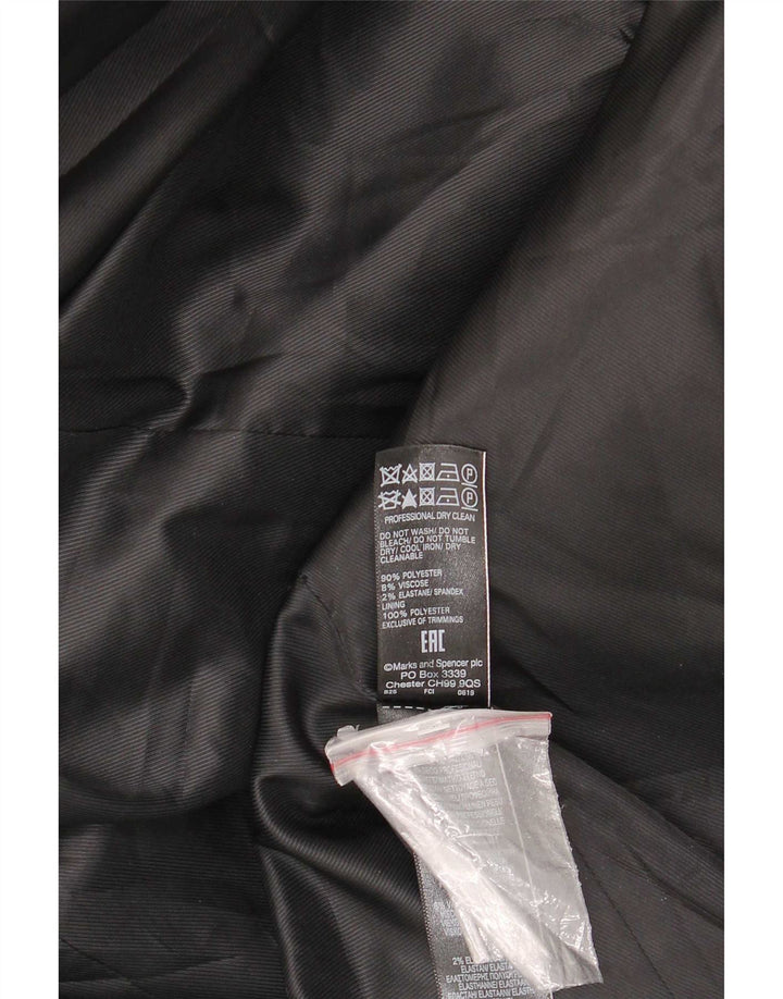 Marks & Spencer Abrigo para mujer UK 44 Grande Poliéster negro