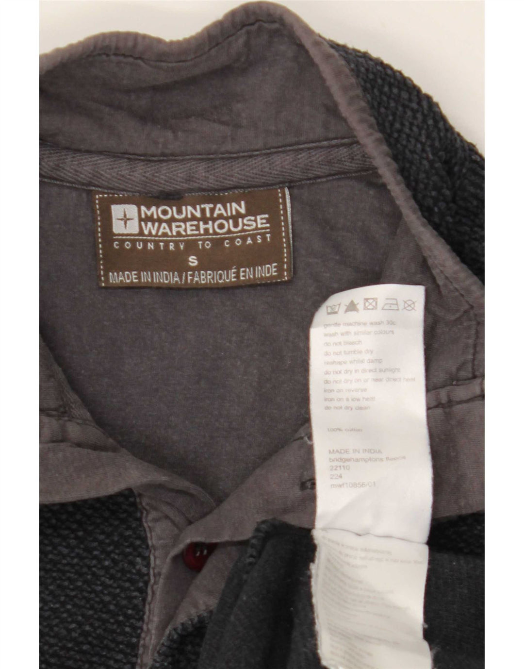 Mountain Warehouse Sudadera con cuello y botones para hombre, jersey pequeño, azul marino