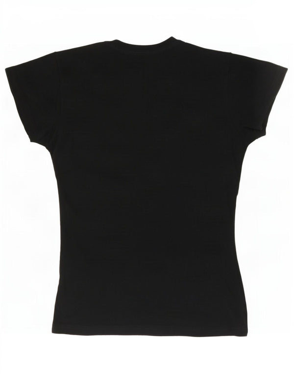 Hard Rock Cafe Mujer Praga Graphic Camiseta Top UK 10 Small Azul Marino
