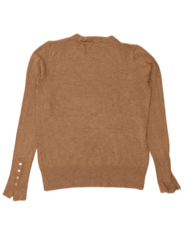 Zara - Jersey de cuello redondo para mujer, talla 40, color beige medio