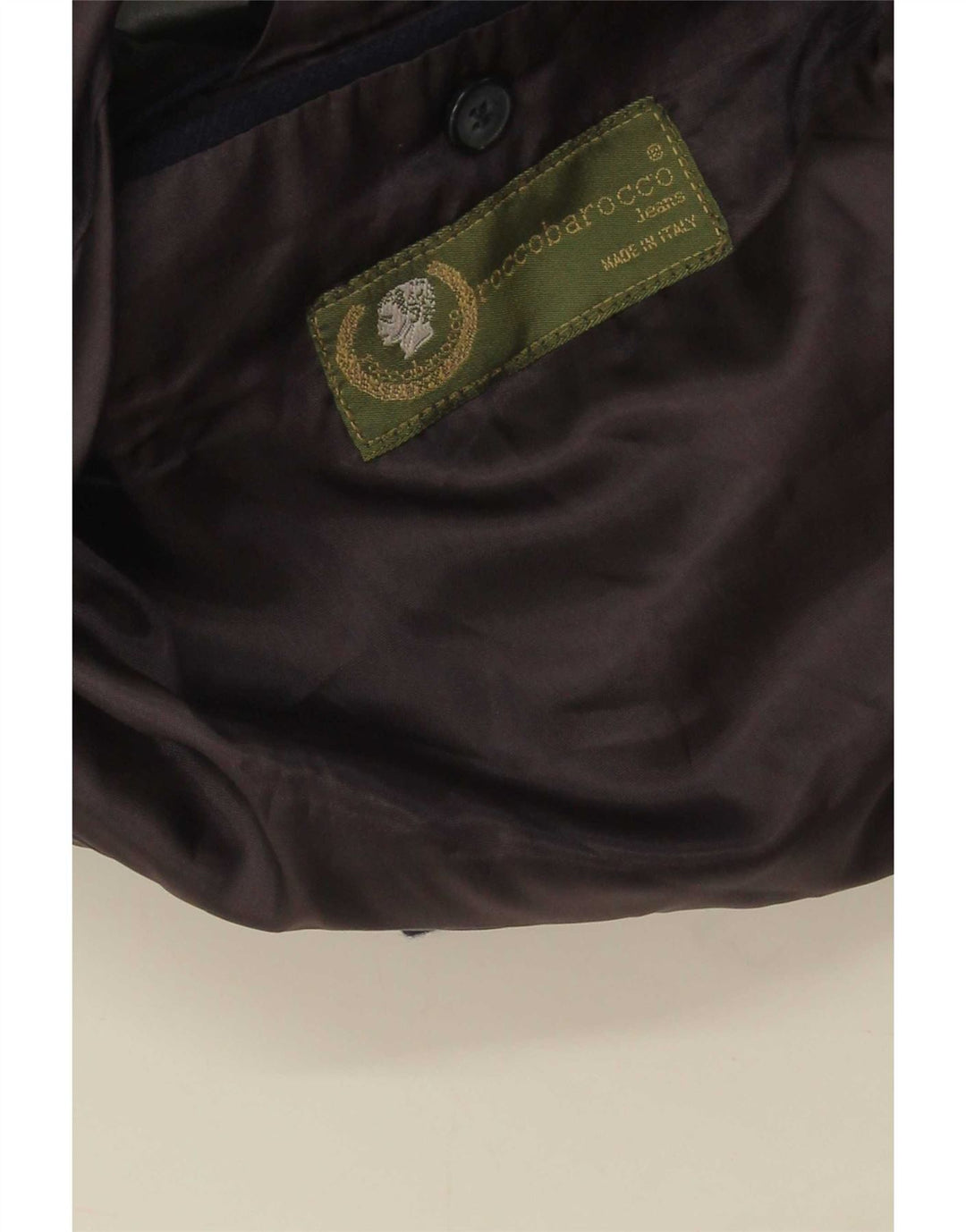 Roccobarocco Chaqueta tipo blazer de 3 botones para hombre UK 40 Large Azul marino