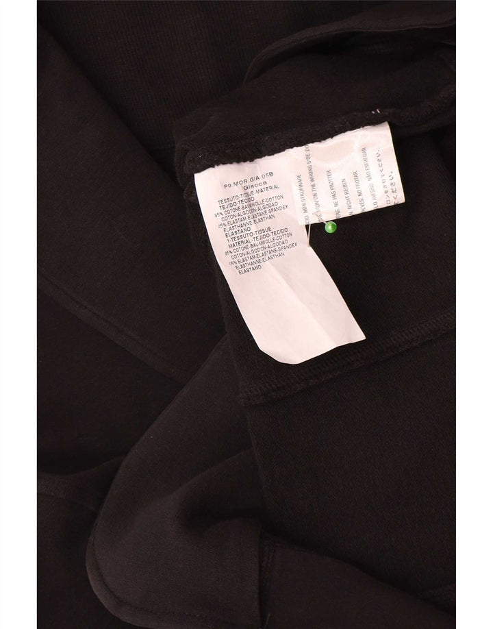 Vintage mujer 2 botones Blazer chaqueta Reino Unido 12 algodón negro medio