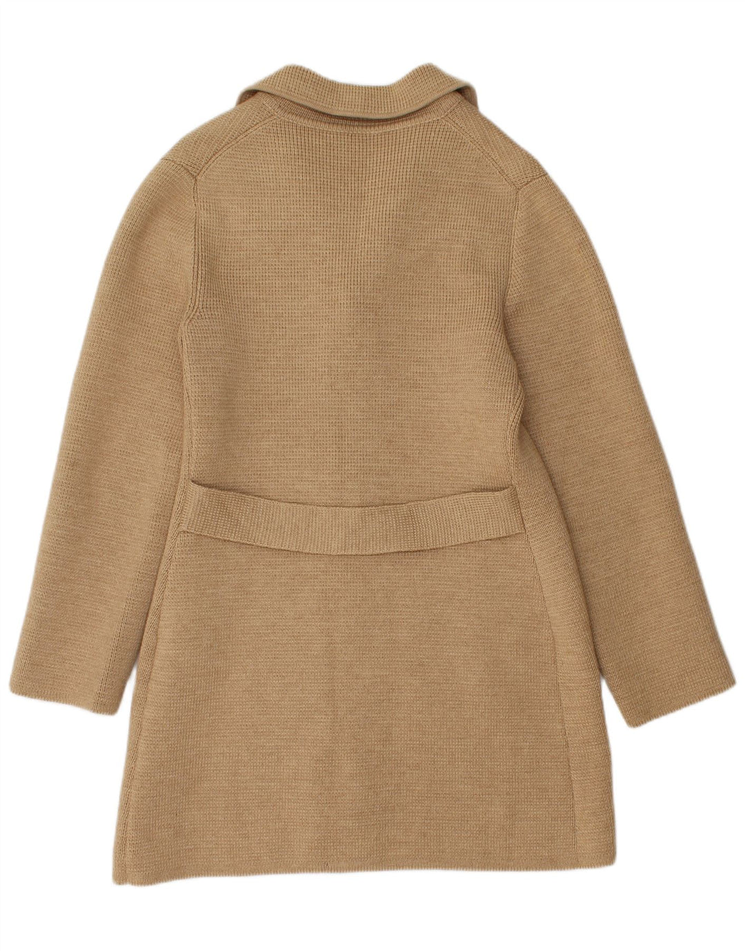 Vintage mujer punto abrigo Reino Unido 12 Medio Beige