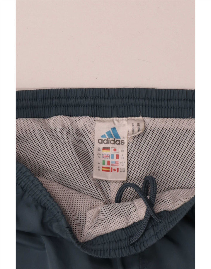Adidas Mujer Chándal Pantalones Joggers UK 12 Medio Azul Poliéster