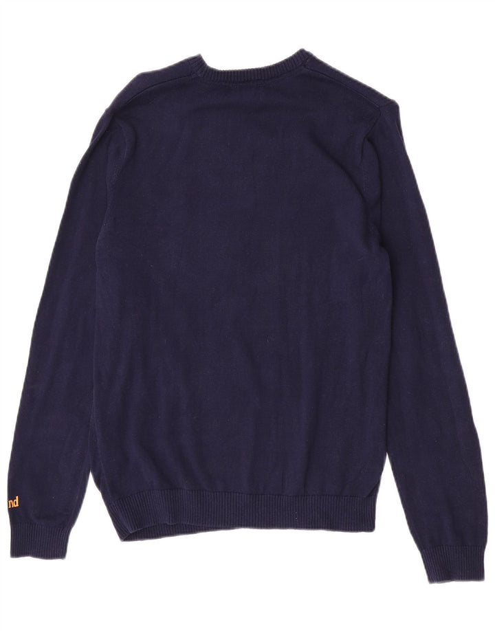 Timberland Jersey con cuello redondo para niño, 15-16 años, talla mediana, azul marino