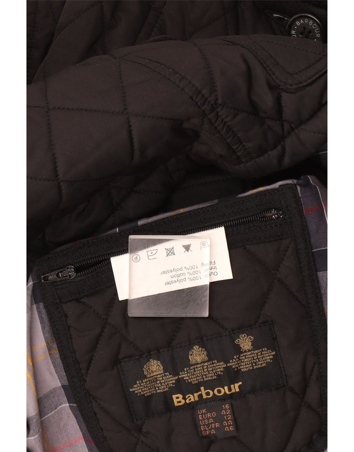 Barbour Chaqueta Acolchada De Doble Botonadura Para Mujer UK 46 Poliéster Gris Grande
