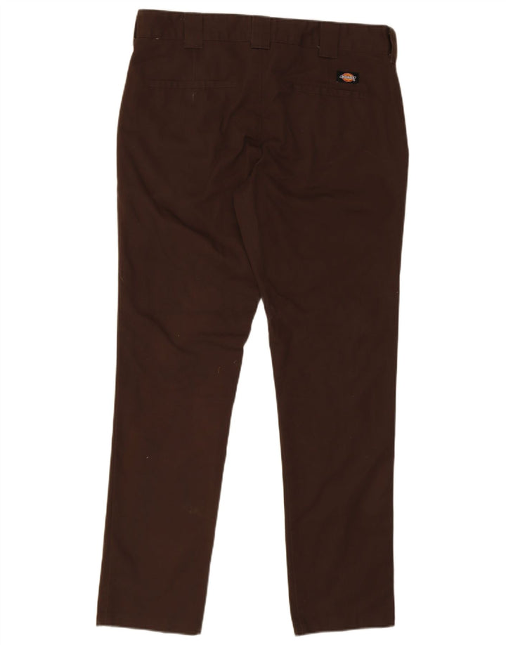 Dickies Pantalón chino ajustado para hombre W33 L32 Poliéster marrón