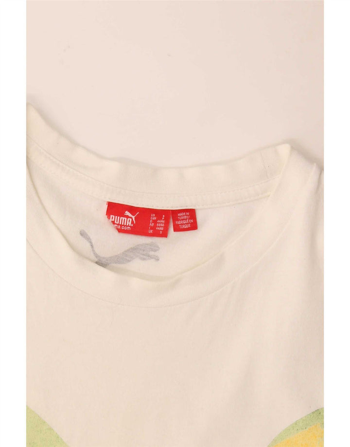 Puma - Camiseta gráfica para hombre, talla pequeña, color blanco
