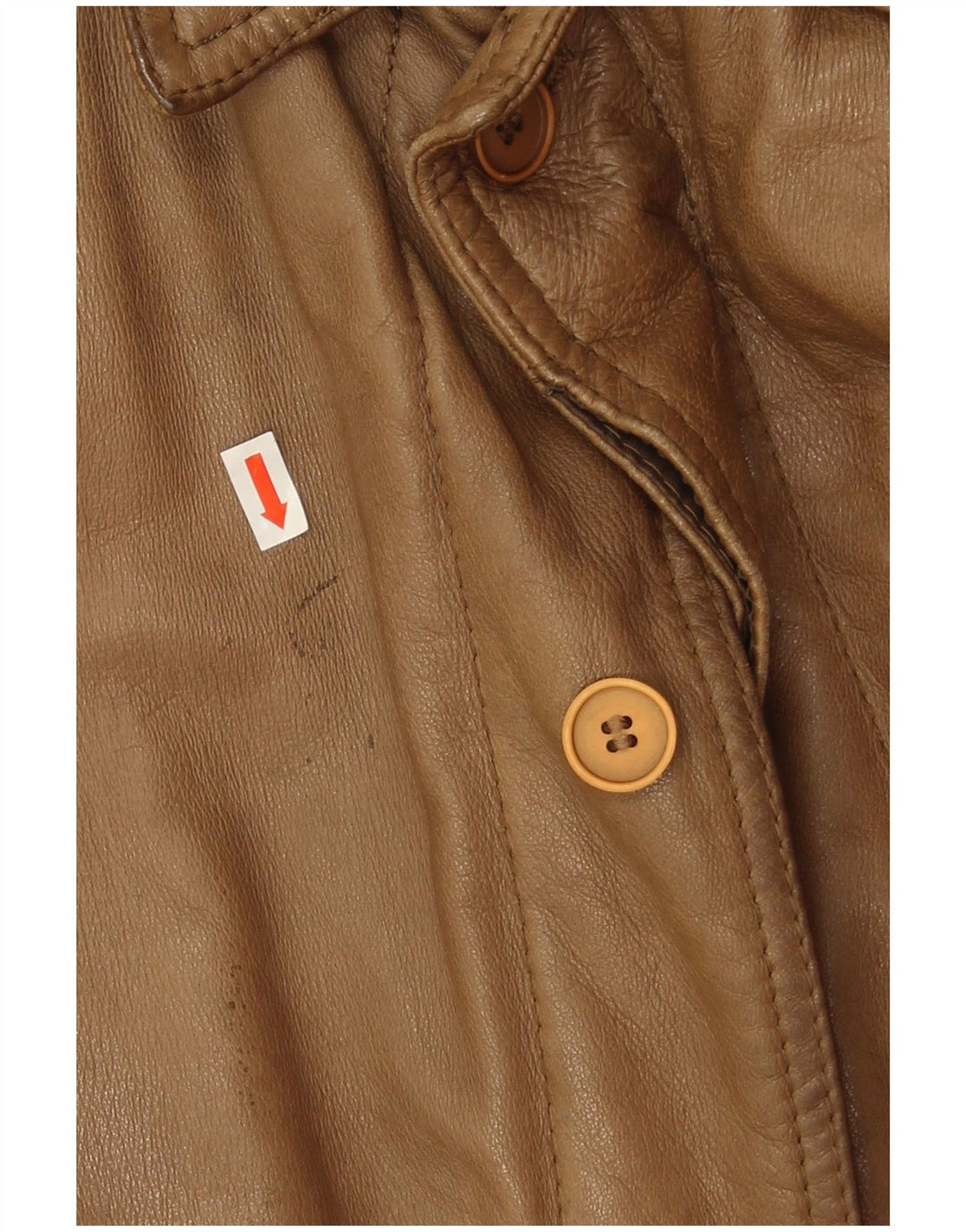 Chaqueta de cuero vintage para hombre IT 56 3XL Marrón