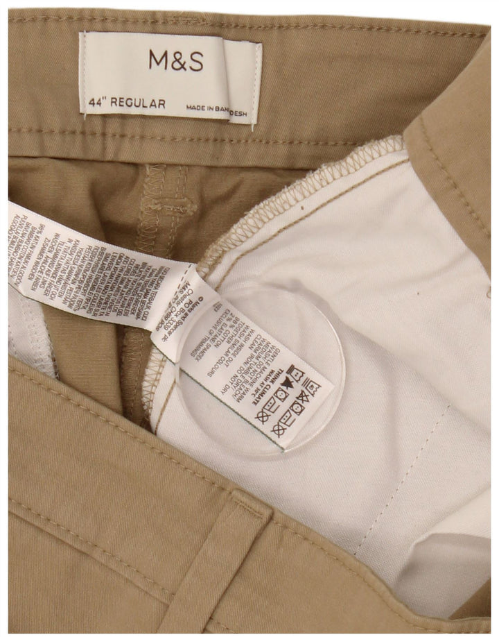 Marks & Spencer Pantalones cortos chinos para hombre W44 2XL Algodón beige