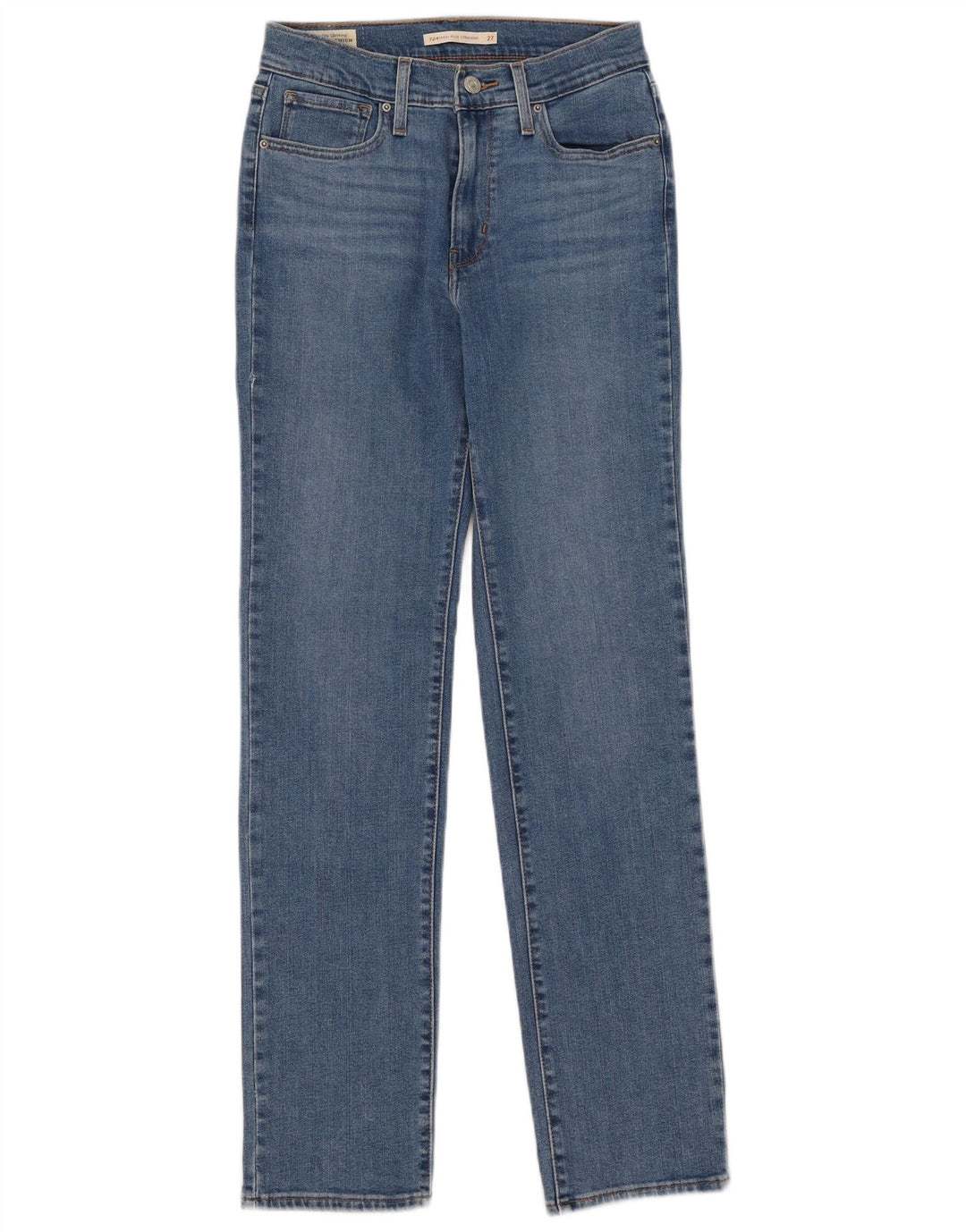 Levi's Mujer 724 Vaqueros Rectos De Tiro Alto W27 L30 Azul