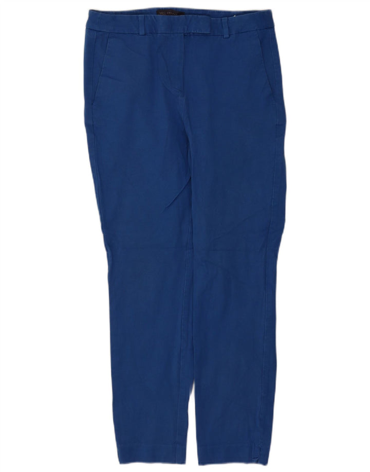 Marks & Spencer Pantalones ajustados para mujer UK 12 Medium W30 L28 Viscosa azul