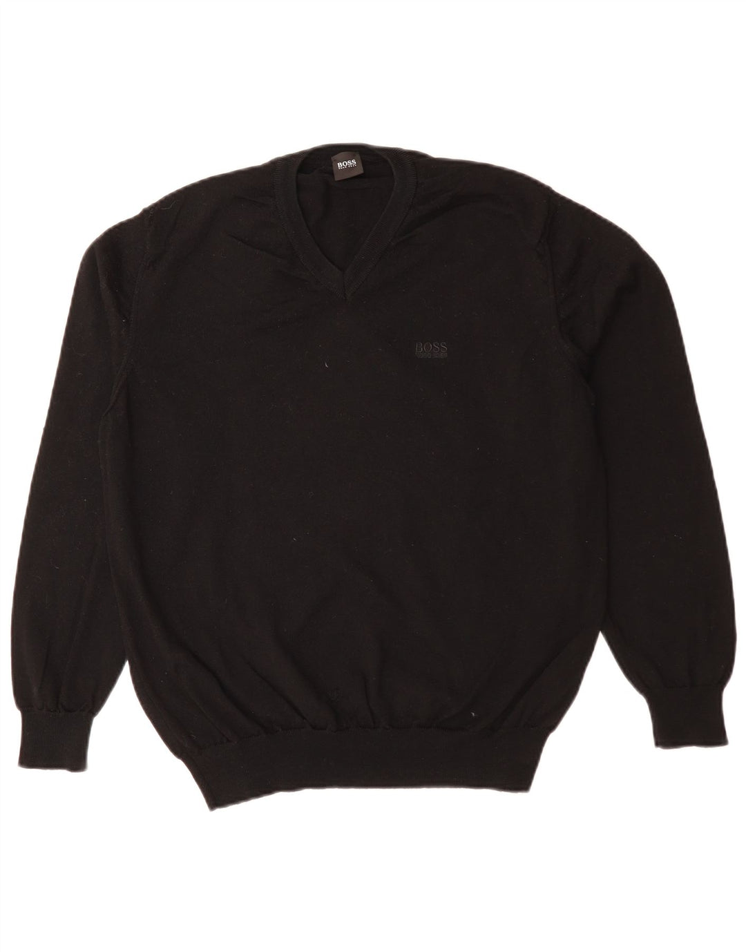 HUGO BOSS Jersey con cuello en V para hombre Medium Black