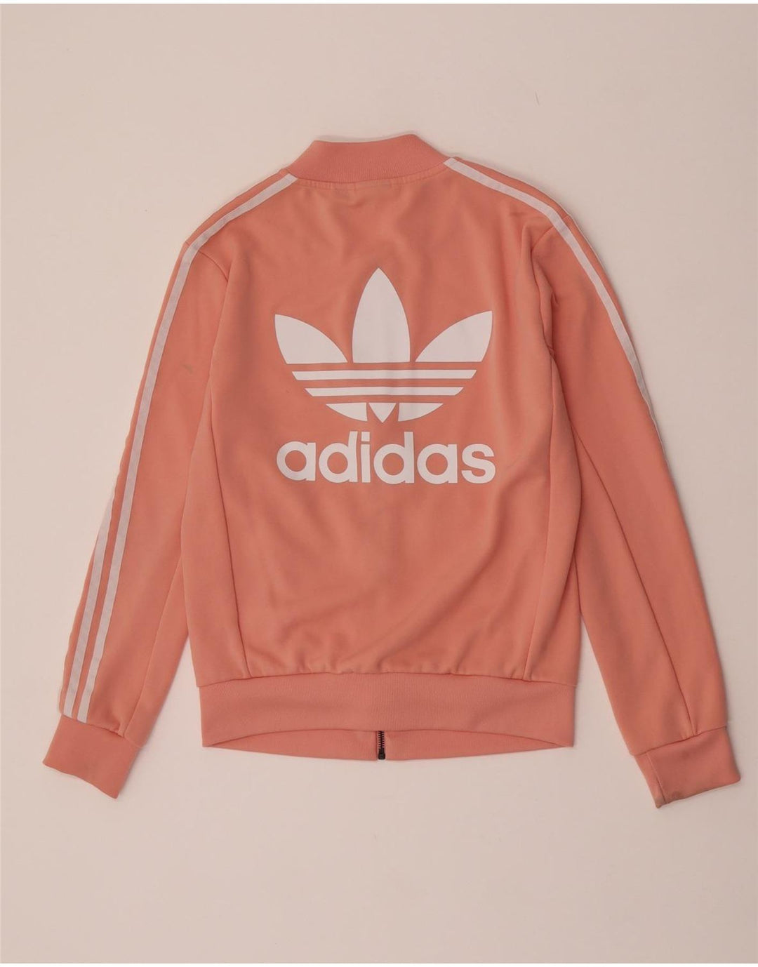 Adidas - Chaqueta de chándal gráfica para mujer, talla 8, poliéster rosa pequeño