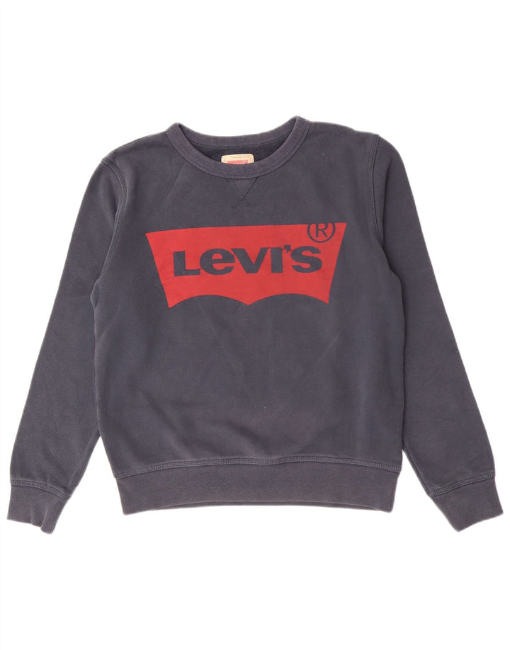 Levi's Sudadera de corte regular con gráfico para niños 13-14 años Azul marino