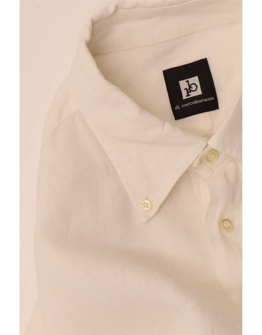 Camisa Roccobarocco para hombre grande blanca