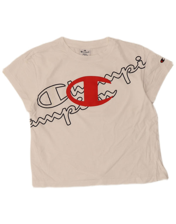 Champion Camiseta gráfica para mujer Top UK 10 Small White
