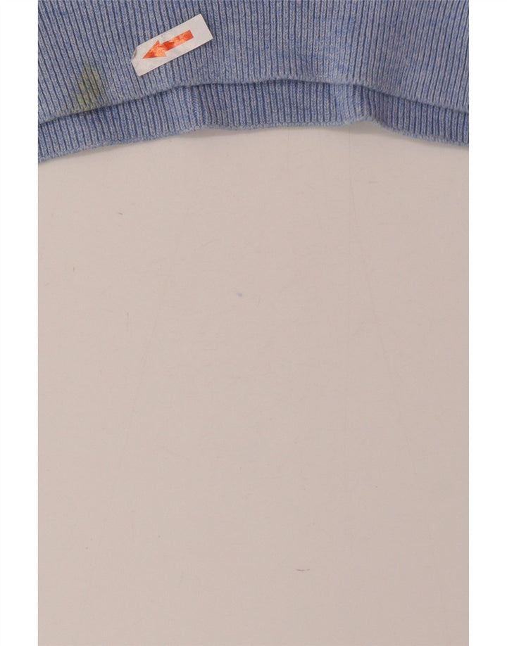 Marks & Spencer - Jersey de cuello redondo para hombre, talla grande, color azul a rayas