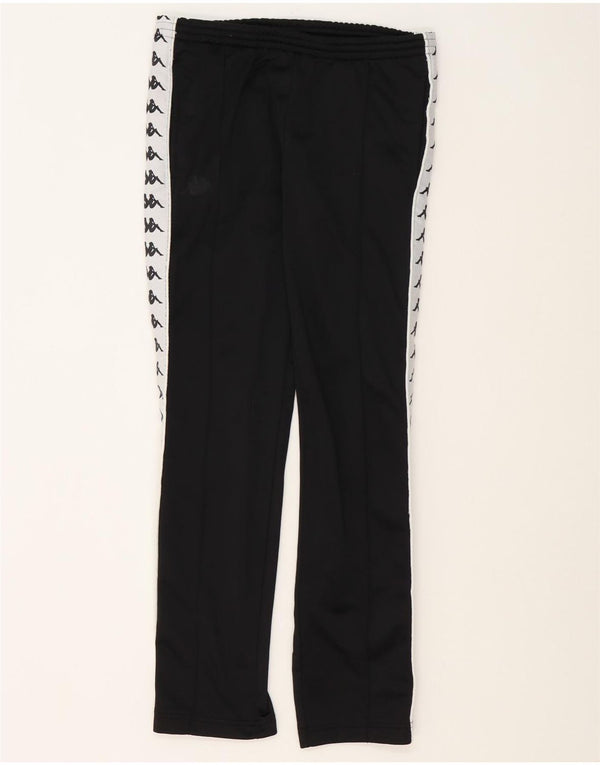 Kappa Mujer Pantalones De Chándal Gráfico UK 6 XS Negro Colorblock Poliéster
