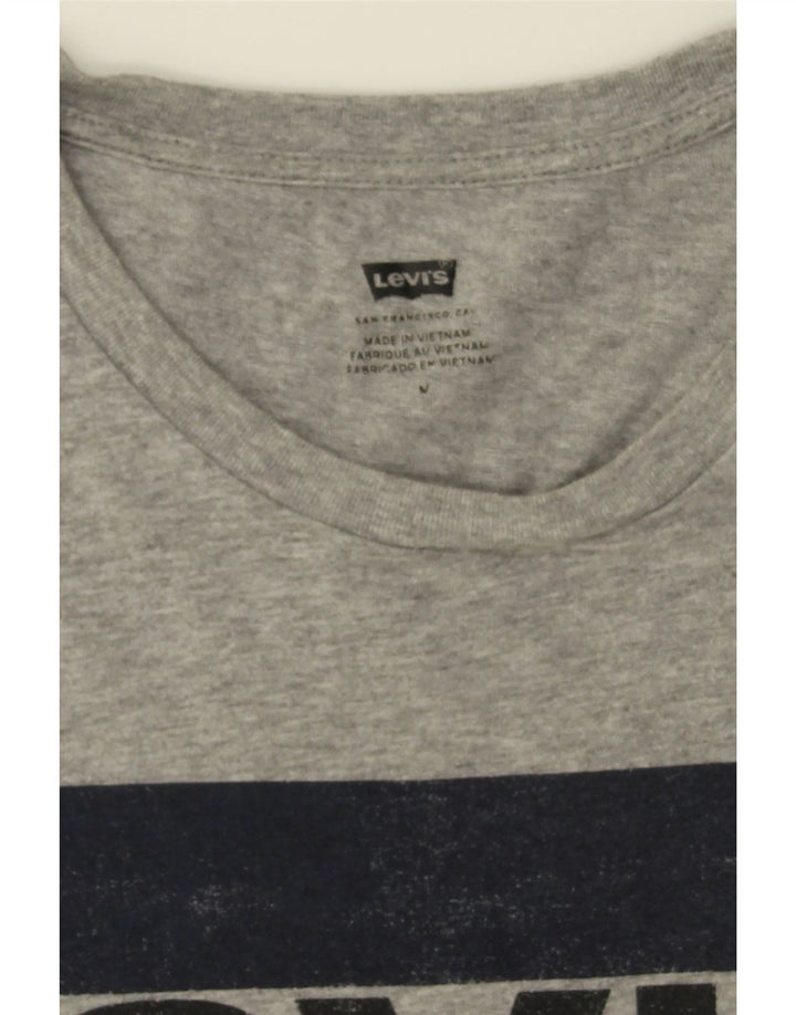 LEVI'S Mens Graphic T-Shirt Top Medium Grey Cotton Vintage Levi's and Second-Hand Levi's from Messina Hembry 