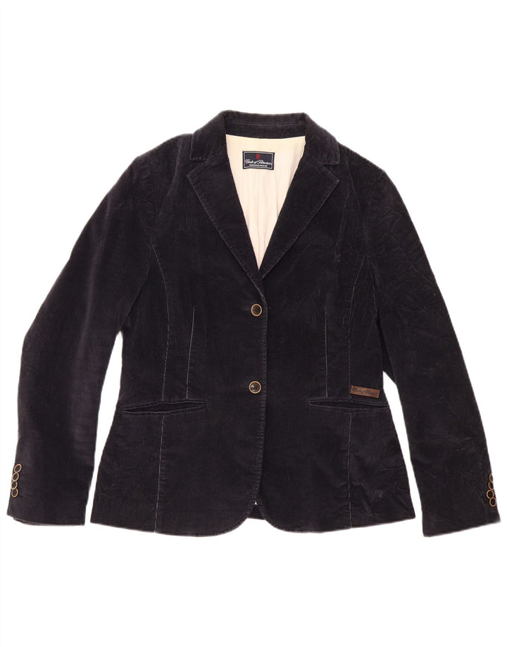 CONTE OF FLORENCE Chaqueta tipo blazer de 2 botones para mujer IT 46 Grande Azul marino