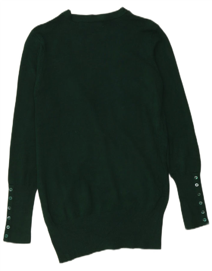 Zara Mujer Cárdigan Suéter UK 44 Verde Medio