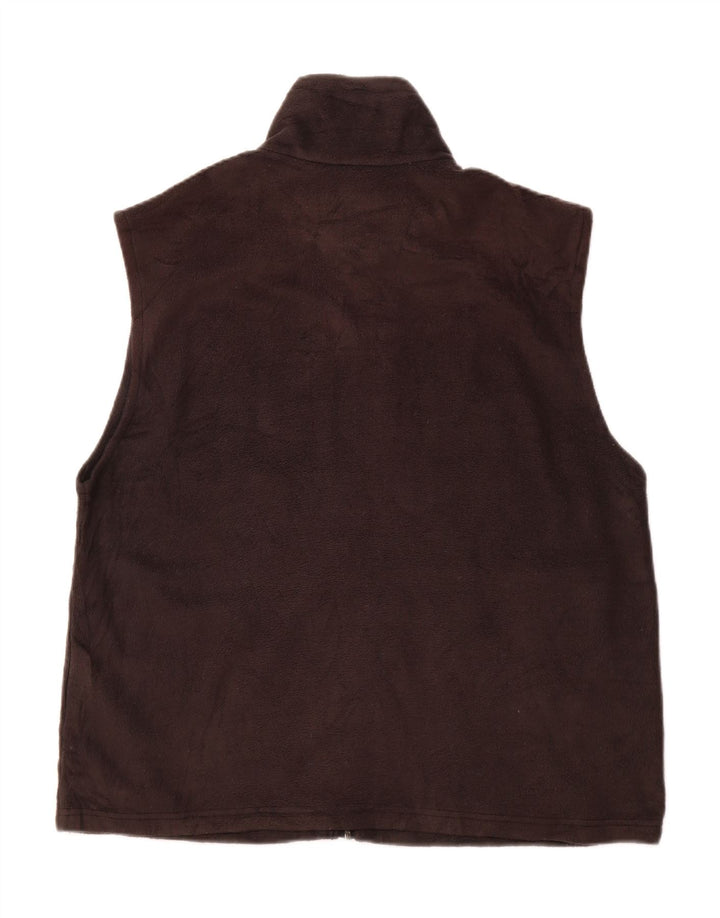 COLUMBIA Chaleco polar para hombre UK 40 Grande Poliéster negro