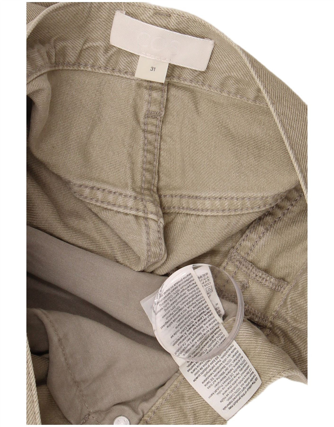 Vaqueros recortados para mujer Cos W31 L25 Algodón beige