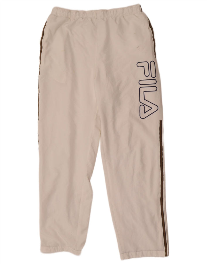 Fila Pantalón De Chándal Gráfico Para Hombre Poliéster A Rayas Blanco Grande