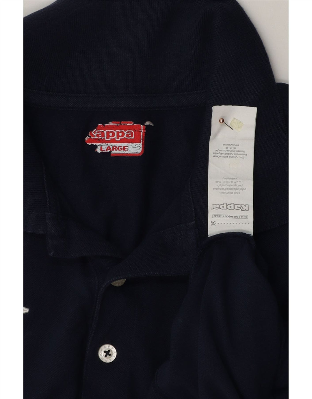 KAPPA Polo para hombre grande azul marino algodón