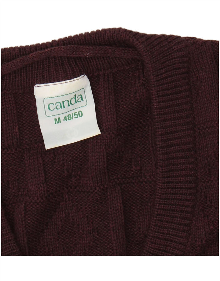 CANDA Camiseta sin mangas para hombre EU 48/50 Medio Borgoña Argyle/Diamante Acrílico