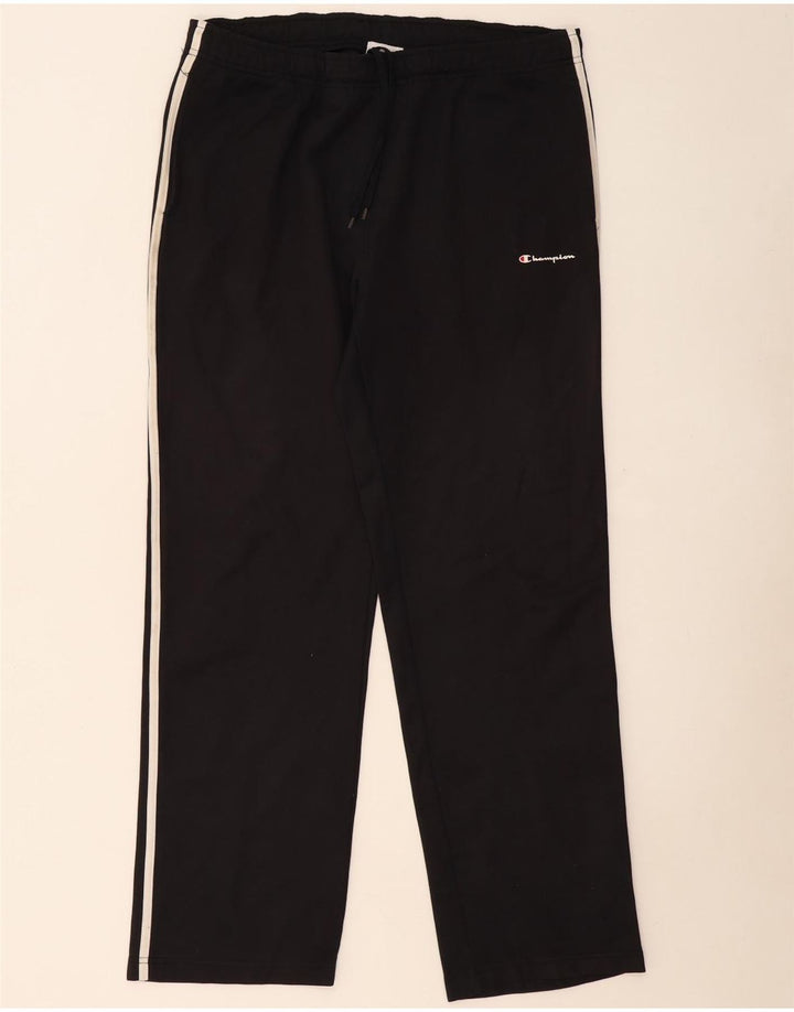 Champion Pantalón De Chándal Para Hombre Grande Negro Algodón