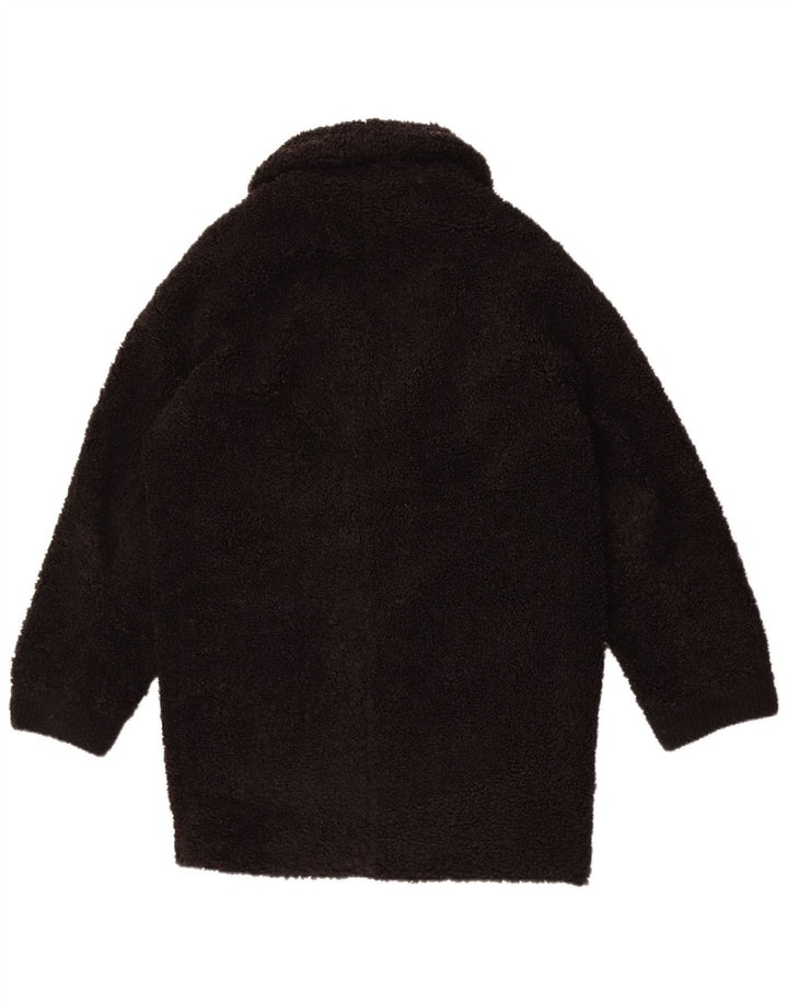 Zara Abrigo extragrande de forro polar para mujer UK 6 XS Poliéster negro