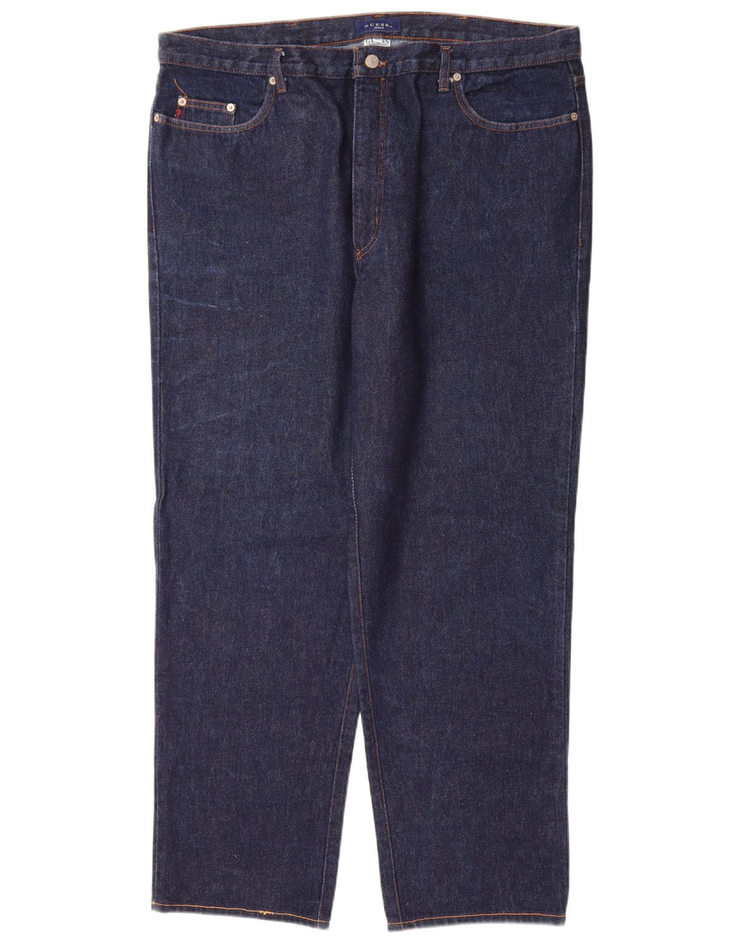 Guess Vaqueros Rectos Hombre W42 L32 Azul Marino Algodón