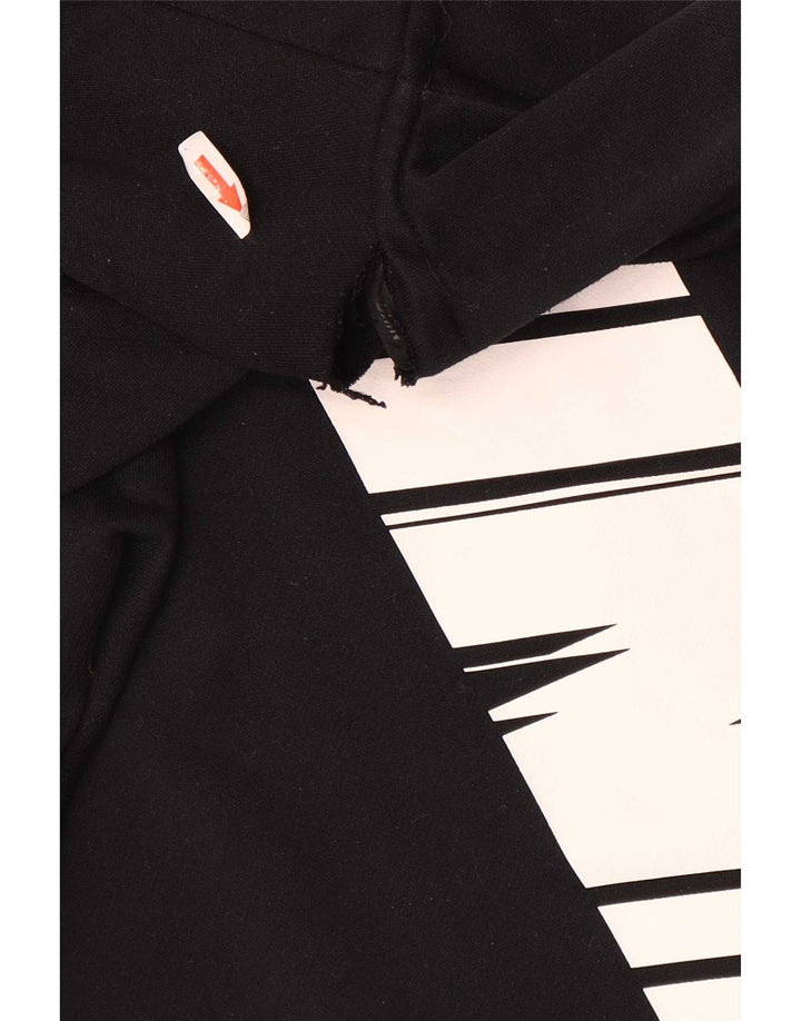Nike Dri Fit Graphic Zip Sudadera con capucha para hombre, tamaño grande, poliéster negro