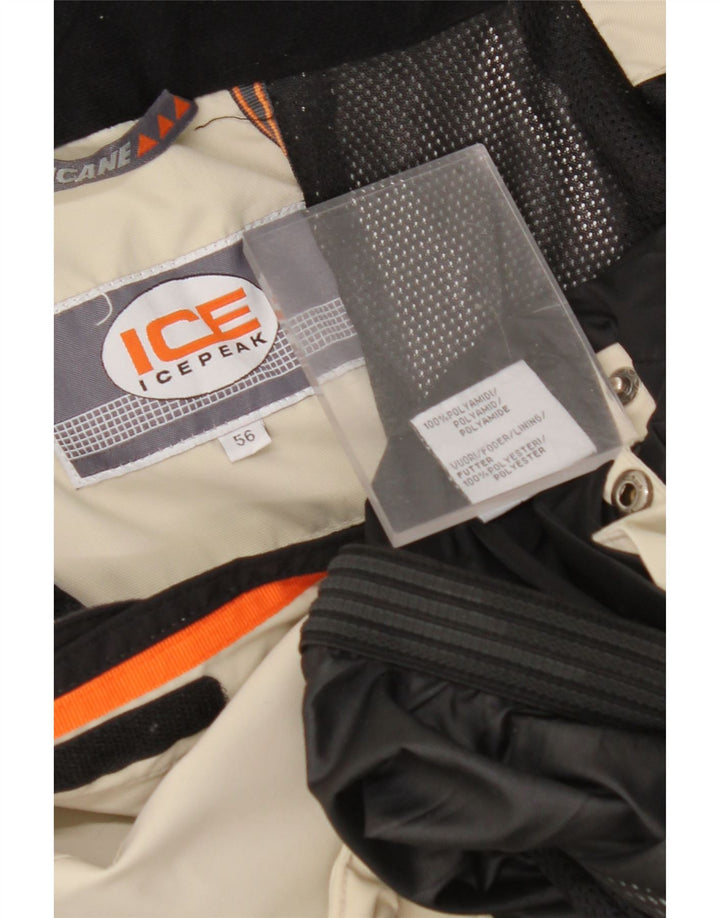 ICEPEAK Mens Windbreaker Jacket IT 56 3XL Beige Colourblock Polyamide