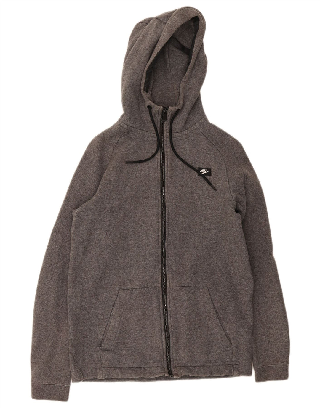 Nike - Sudadera con capucha y cremallera para hombre, talla pequeña, algodón gris